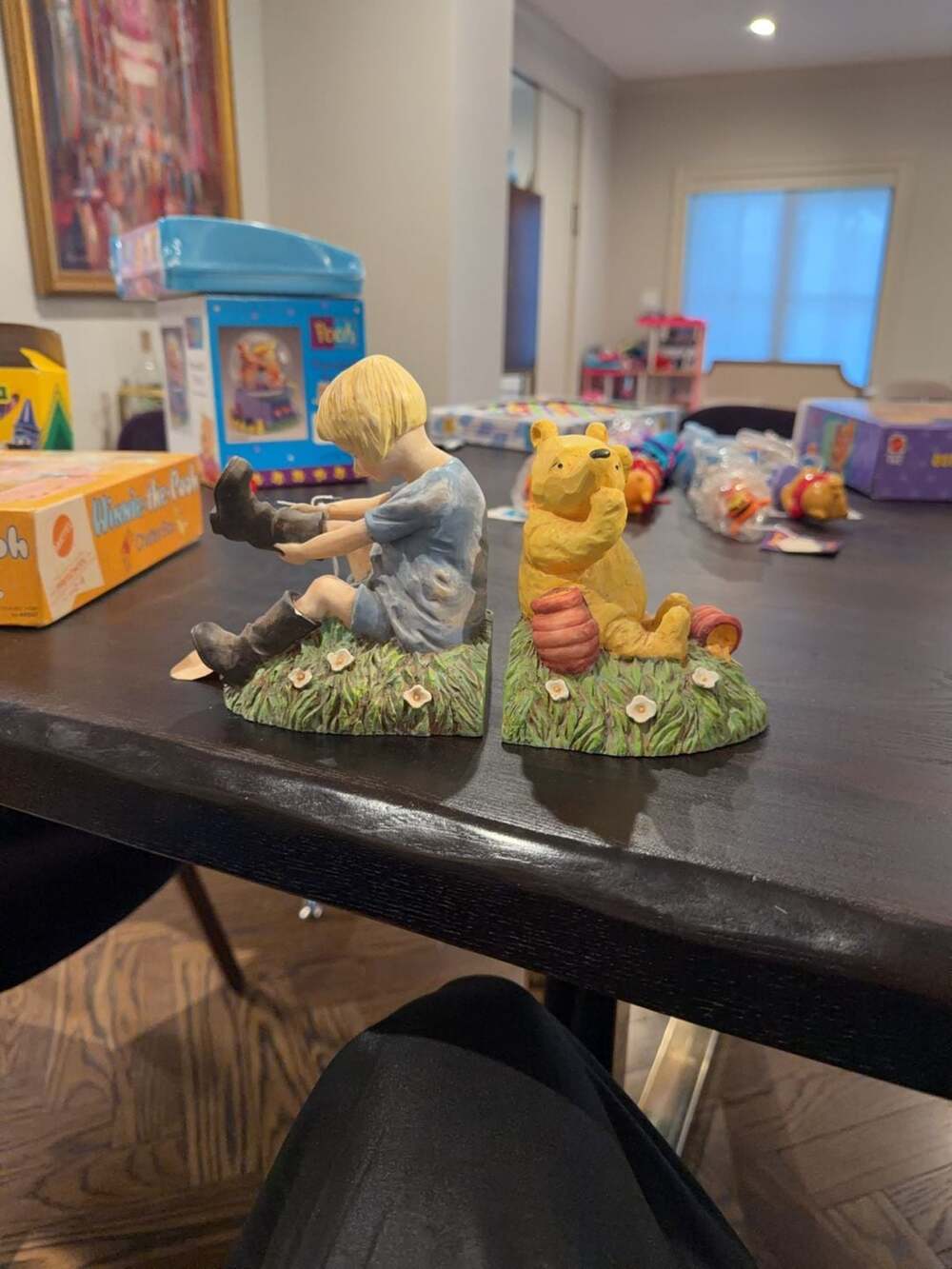Vintage Charpente Disney Winnie the Pooh Christopher Robin Bookends NEW